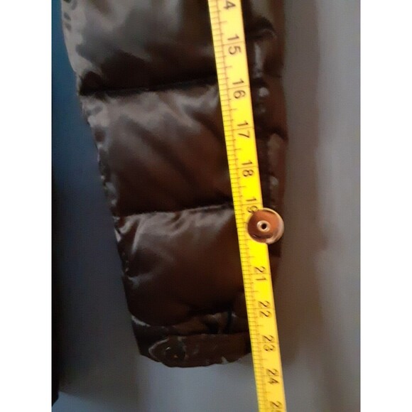 Laundry by Design Feather Down Puffy Coat Women's Medium Black Belted #2785 - Picture 10 of 11